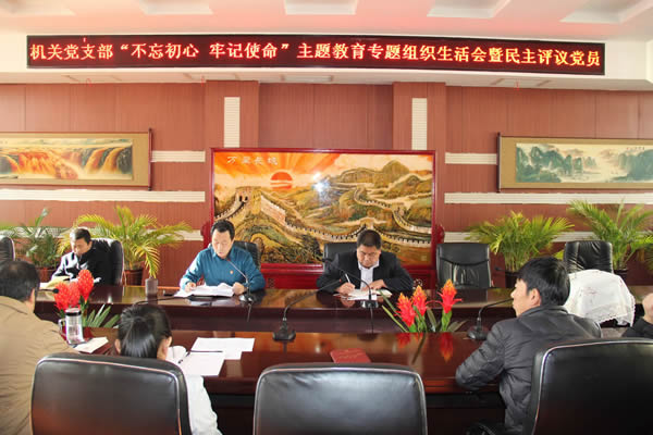 隴運集團公司機關黨支部召開“不忘初心、牢記使命”主題教育專題組織生活會和民主評議黨員會