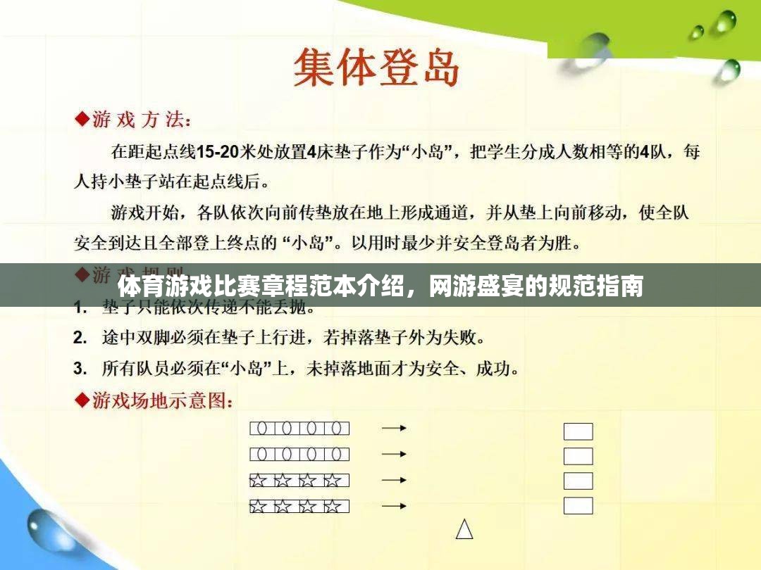 體育游戲比賽章程范本介紹，網(wǎng)游盛宴的規(guī)范指南