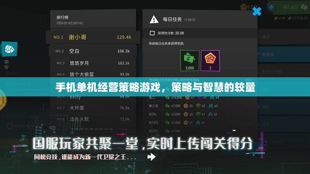 手機(jī)單機(jī)經(jīng)營(yíng)策略游戲，策略與智慧的較量