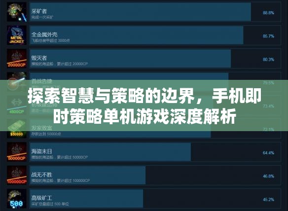 探索智慧與策略的邊界，手機(jī)即時策略單機(jī)游戲深度解析  第1張