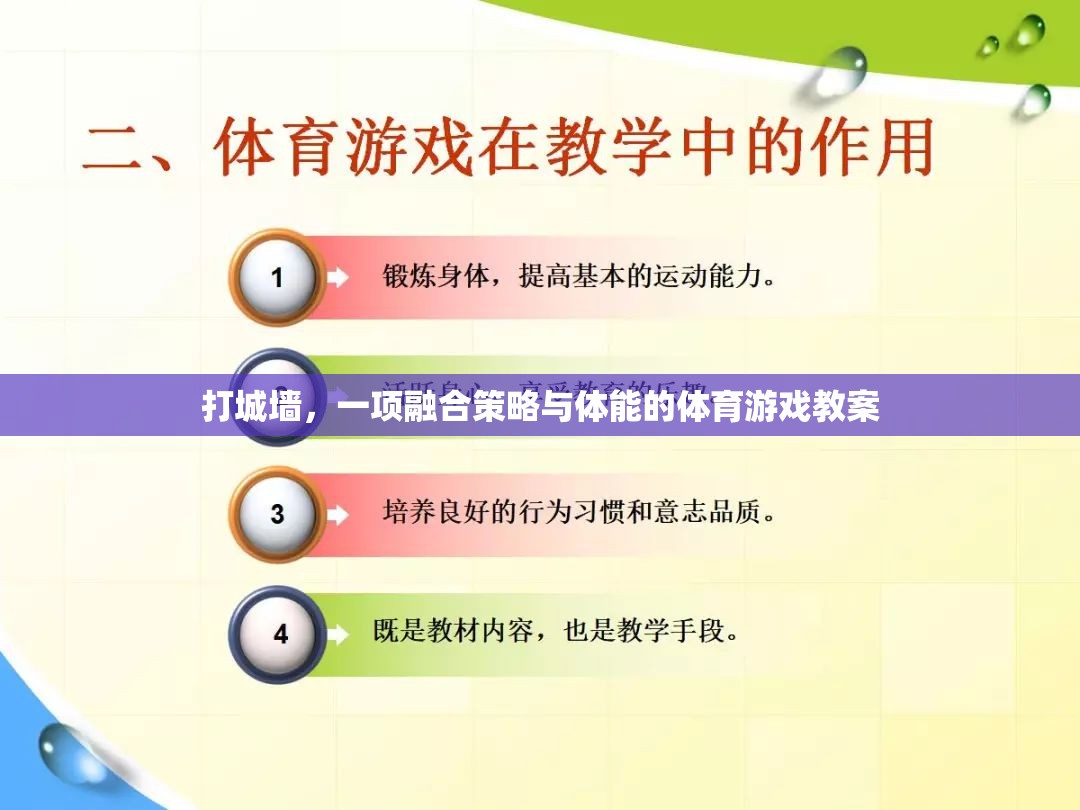 融合策略與體能的體育游戲，打城墻的趣味教學(xué)