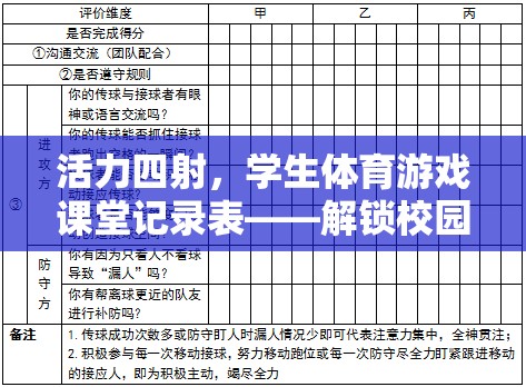 解鎖校園運(yùn)動(dòng)無(wú)限可能，活力四射的學(xué)生體育游戲課堂記錄