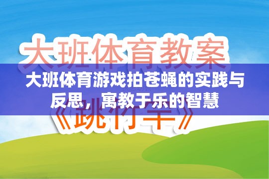 大班體育游戲拍蒼蠅，寓教于樂(lè)的實(shí)踐與智慧反思