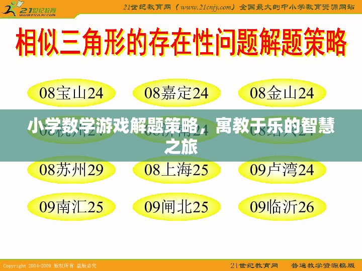 寓教于樂，小學數學游戲解題策略的智慧之旅