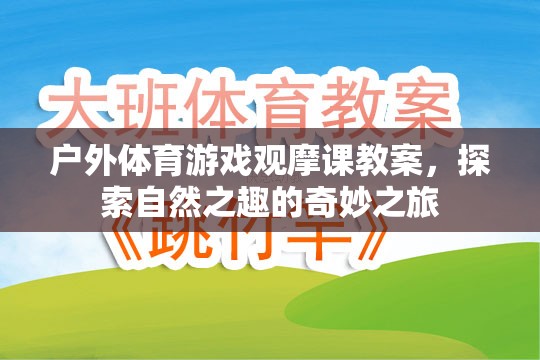 探索自然之趣，戶外體育游戲觀摩課教案的奇妙之旅