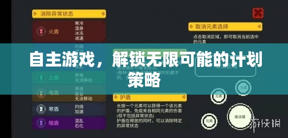 自主游戲，解鎖無限可能的計劃策略