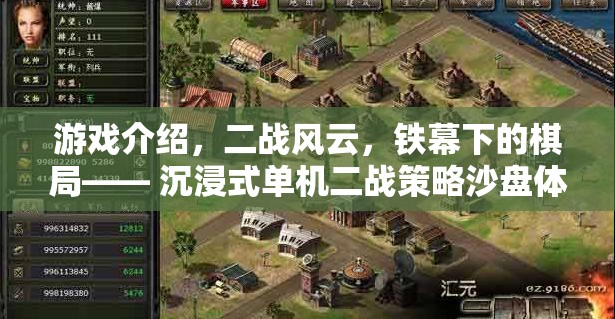 二戰(zhàn)風(fēng)云，鐵幕下的策略沙盤戰(zhàn)棋體驗