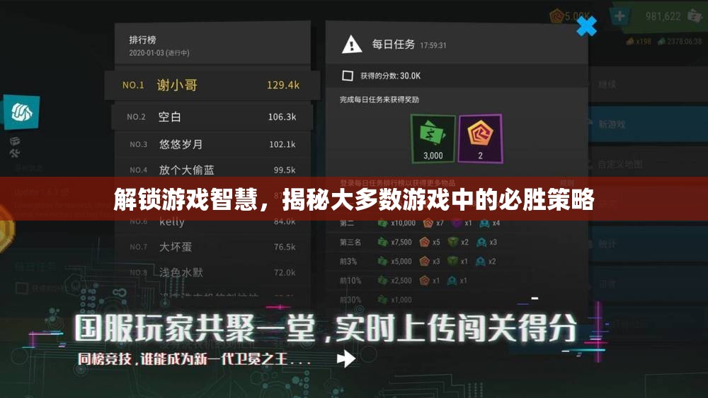 解鎖游戲智慧，揭秘大多數(shù)游戲中的必勝策略