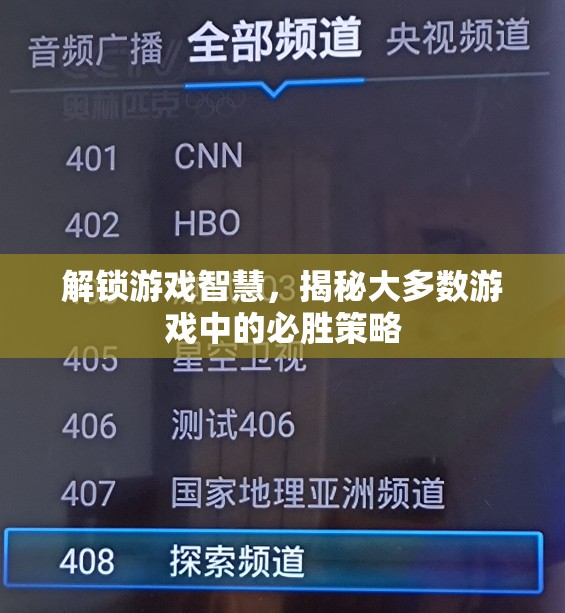 解鎖游戲智慧，揭秘大多數(shù)游戲中的必勝策略