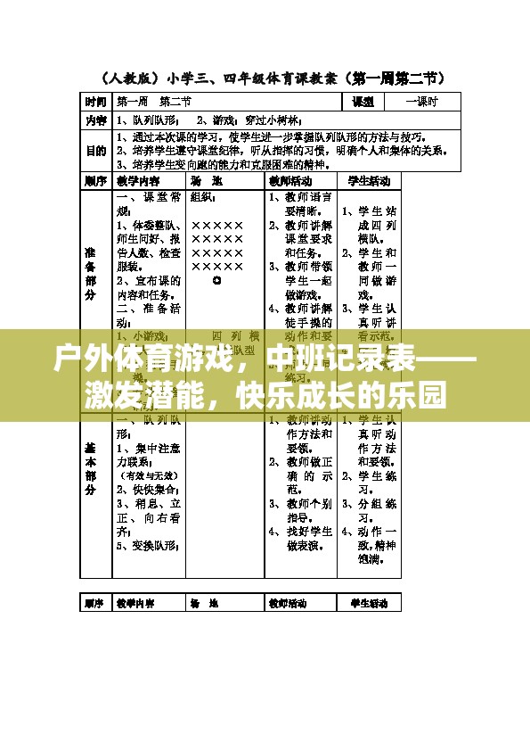 戶外體育游戲，中班潛能激發(fā)與快樂成長的樂園