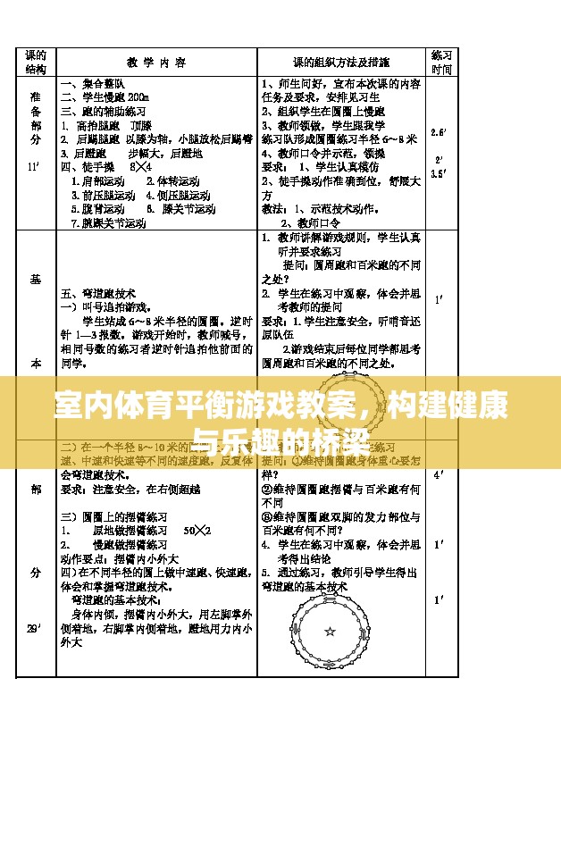 室內(nèi)體育平衡游戲教案，搭建健康與樂趣的橋梁