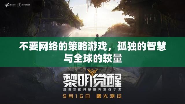 孤島智謀，無網(wǎng)絡策略游戲的全球較量