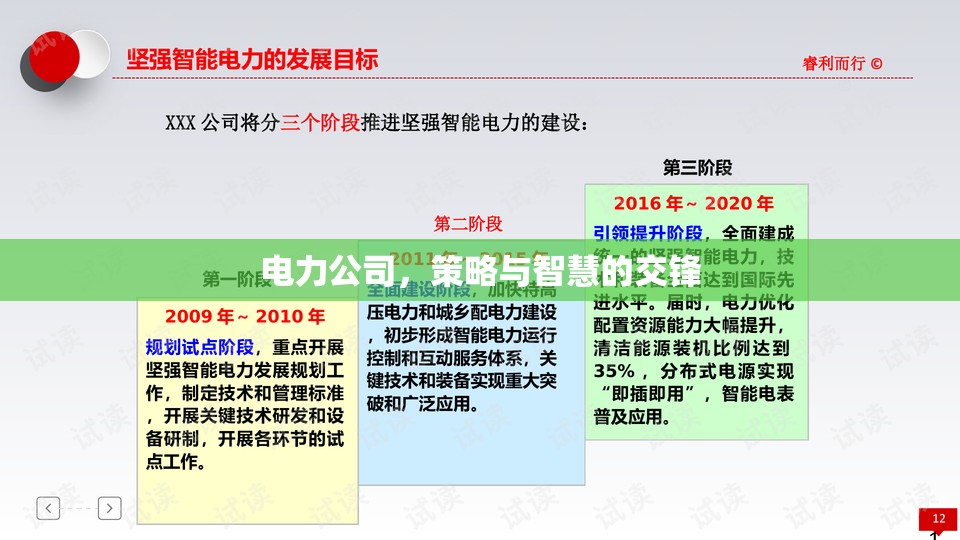 電力公司的策略與智慧，策略性思維與智慧決策的交鋒