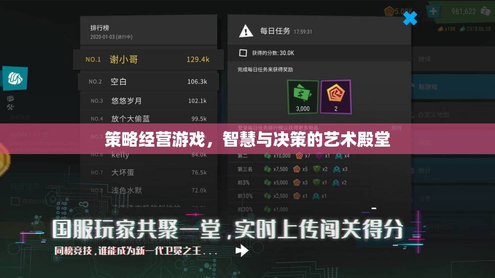 策略經營游戲，智慧與決策的藝術殿堂