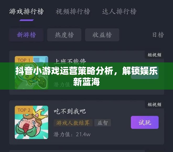 解鎖娛樂新藍海，抖音小游戲運營策略深度剖析  第1張