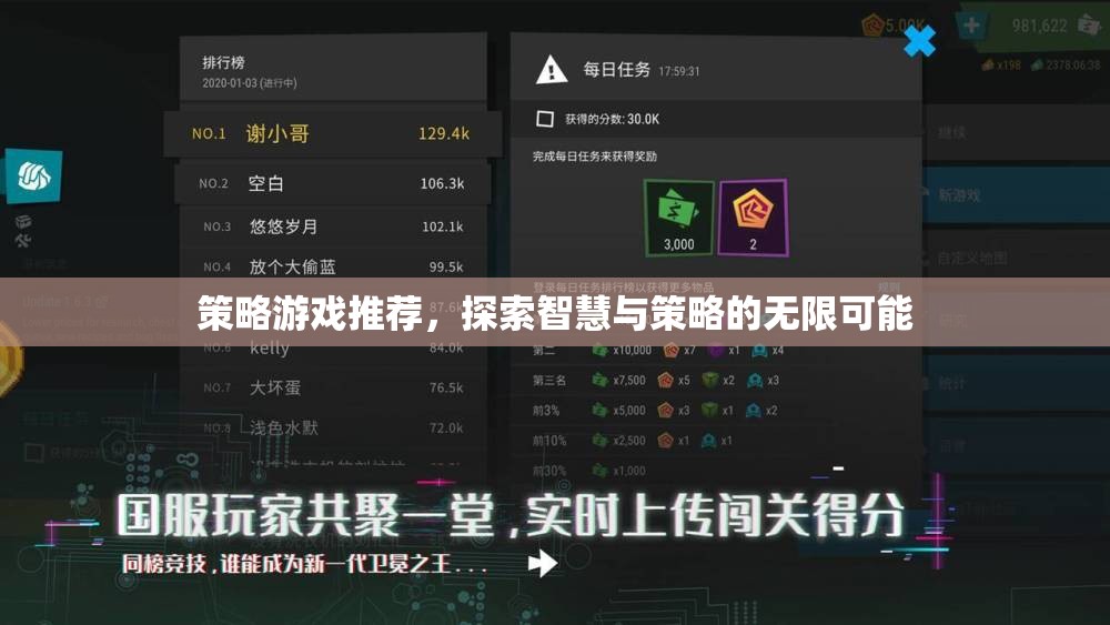 探索智慧與策略的無限可能，精選策略游戲推薦