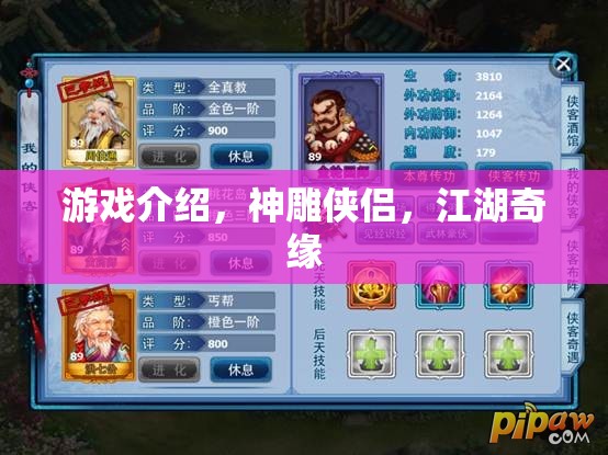 神雕俠侶，江湖奇緣中的武俠游戲之旅