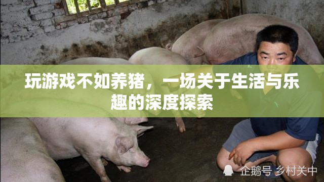 從游戲到養(yǎng)豬，一場關(guān)于生活與樂趣的深度探索
