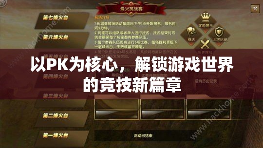 解鎖游戲競(jìng)技新篇章，以PK為核心