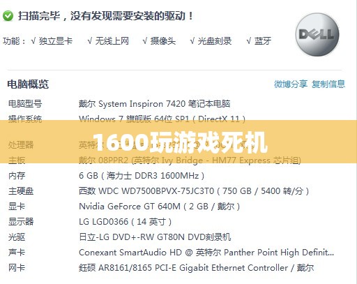 1600玩游戲死機(jī)，硬件與軟件沖突的挑戰(zhàn)
