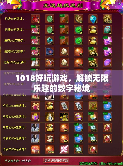 解鎖1018，探索無(wú)限樂(lè)趣的數(shù)字游戲秘境