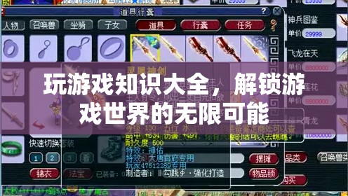 解鎖游戲世界的無限可能，全面掌握游戲知識(shí)大全