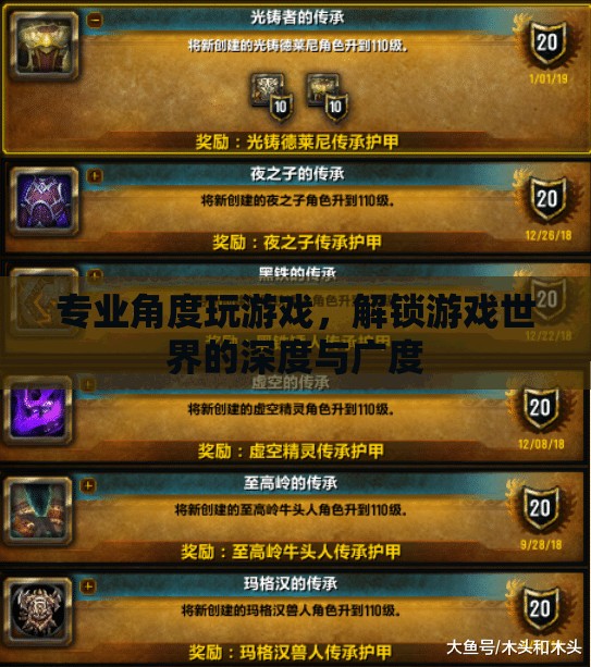 專業(yè)視角下的游戲探索，解鎖游戲世界的深度與廣度
