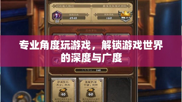 專業(yè)視角下的游戲探索，解鎖游戲世界的深度與廣度
