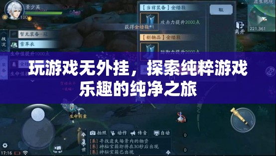純凈之旅，無(wú)外掛游戲，探索純粹的樂(lè)趣
