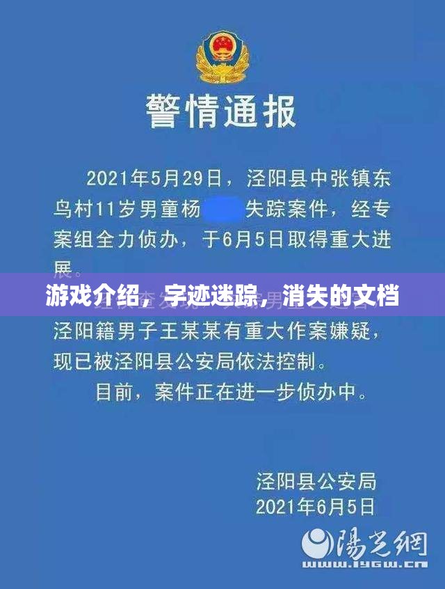 字跡迷蹤，揭秘消失的文檔游戲