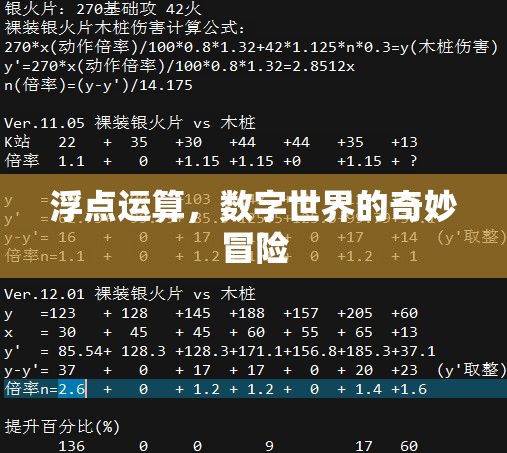 浮點運算，數(shù)字世界的奇妙探險之旅