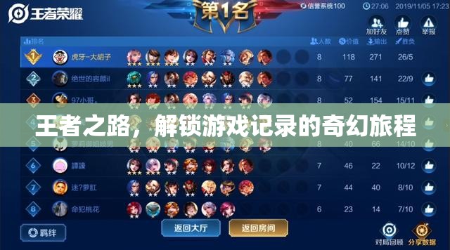 解鎖游戲記錄，王者之路的奇幻旅程
