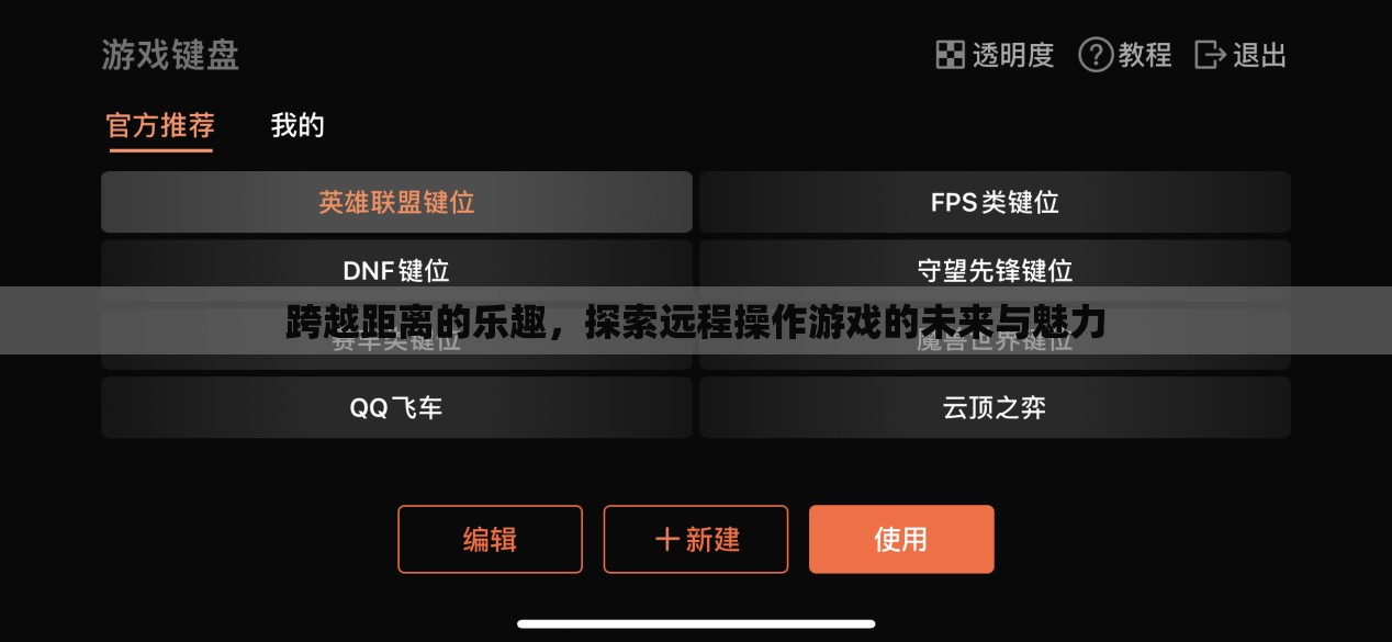 跨越距離的樂趣，探索遠(yuǎn)程操作游戲的未來與獨(dú)特魅力