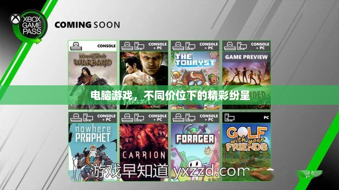 不同價位下的電腦游戲精彩紛呈，從入門到高端的極致體驗
