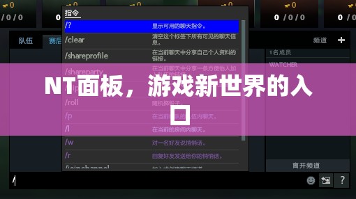 NT面板，游戲新世界的便捷入口