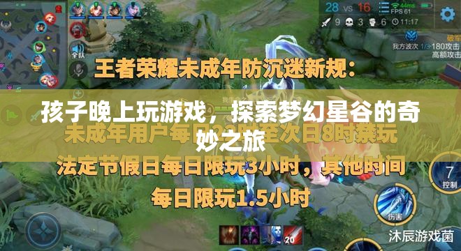 探索夢幻星谷，孩子晚上玩游戲的奇妙之旅