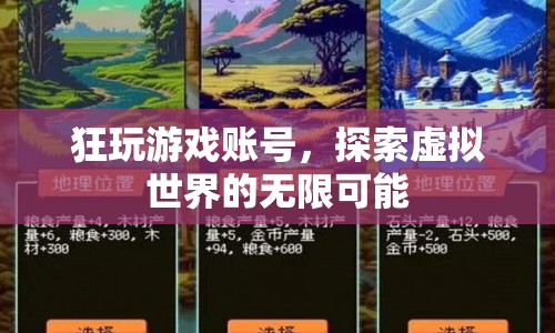 探索虛擬世界的無限可能，狂玩游戲賬號(hào)的奇妙之旅