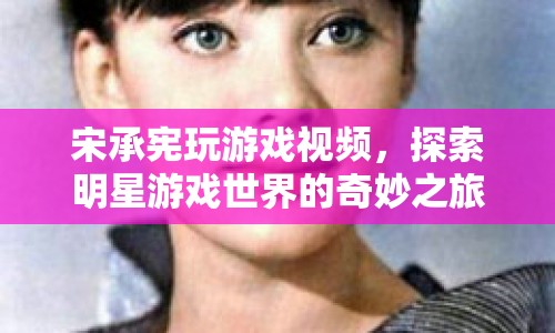 宋承憲游戲世界奇妙之旅，揭秘明星的游戲時光
