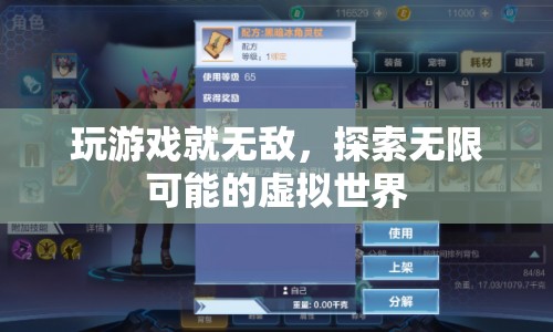 探索無限可能的虛擬世界，游戲里的無限挑戰(zhàn)與樂趣