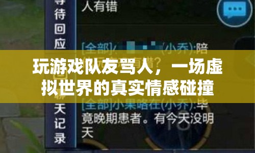 虛擬世界中的真實(shí)情感碰撞，玩游戲隊(duì)友罵人引發(fā)思考
