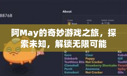 阿May的奇妙游戲之旅，解鎖無限可能，探索未知世界