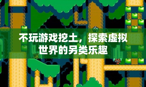 探索虛擬世界的另類樂趣，不玩游戲，挖土也能找到樂趣！