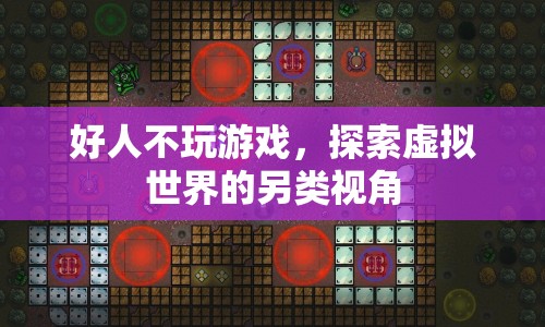 好人不玩游戲，探索虛擬世界的另類視角