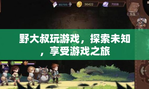 野大叔游戲探索之旅，暢享未知，樂在其中