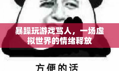 暴躁玩家游戲內(nèi)罵人，虛擬世界中的情緒釋放
