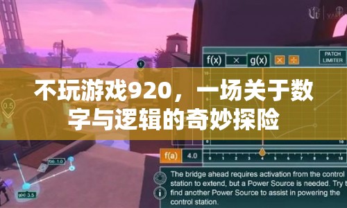 不玩游戲920，數(shù)字與邏輯的奇妙探險之旅