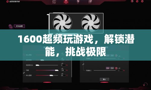 解鎖潛能，挑戰(zhàn)極限，1600MHz超頻助你游戲馳騁