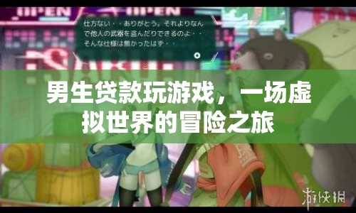 男生貸款玩游戲，虛擬世界中的冒險之旅