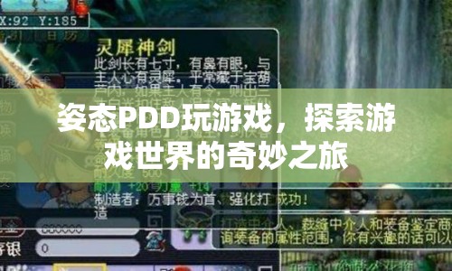 姿態(tài)PDD游戲探索之旅，揭秘游戲世界的奇妙?yuàn)W秘