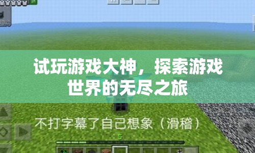 試玩游戲大神，探索游戲世界的無盡之旅